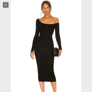 Re Ona Long Sleeve Black Dress
